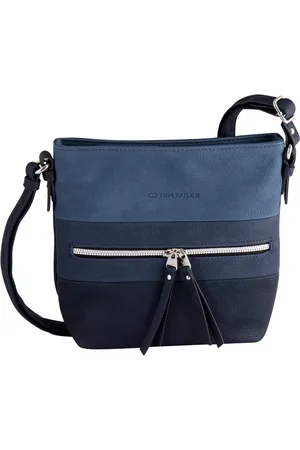TOM TAILOR Schoudertas Ellen mooie color blocking, glanzende ritssluiting eyecatcher
