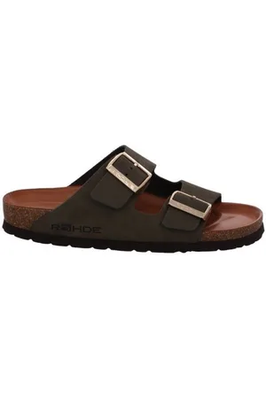 Rohde Slippers Alba , sleehak, zomerschoenen, pantoffels met twee gespsluitingen