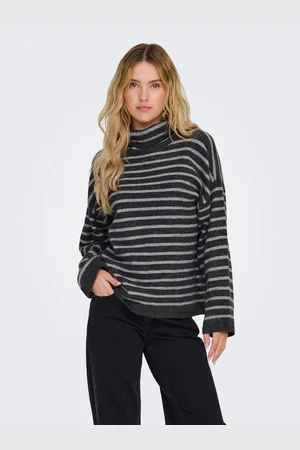 ONLY Coltrui ONLTALIO LS STRIPE ROLLNECK BF KNT