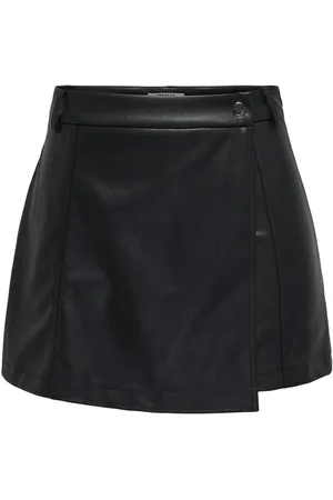 ONLY Broekrok ONLSHANE MW FAUX LEA SKORT PNT