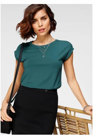 Tamaris T-shirt Korte mouwen, regular fit, effen, met ronde hals