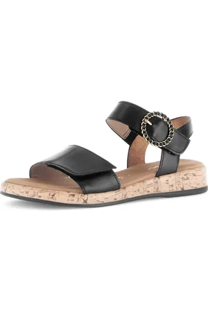 Gabor Sleehaksandaaltjes Rhodos , riemchensandaal, comfort-schoen, zomerschoen met mooie sierspeld