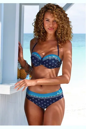 Lascana Beugelbikinitop in bandeaumodel Jimer met geplaatste print