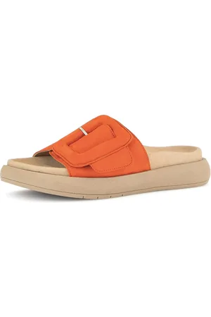 Gabor Slippers , plateau, zomerschoen, slippers met grote decoratieve gesp