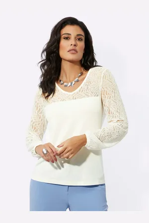 CRÉATION L Kanten shirt (1-delig)