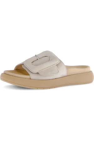 Gabor Slippers , plateau, zomerschoen, slippers met grote decoratieve gesp