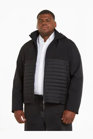 Calvin Klein Outdoorjack BT_QUILTED MIX MEDIA JACKET HOOD