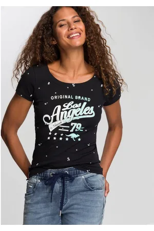 KangaROOS T-shirt Korte mouwen, figuurvolgende pasvorm, van 100% katoen