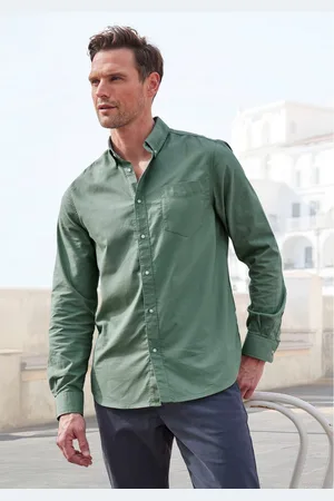 H.I.S Overhemd met lange mouwen Regular fit met button-down kraag, 100% katoen