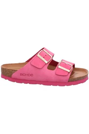Rohde Slippers Alba , sleehak, zomerschoenen, pantoffels met twee gespsluitingen