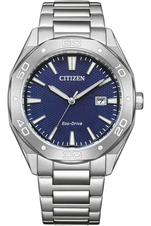 Citizen Solarhorloge Polshorloge, herenhorloge, roestvrijstalen band, analoog, datum, Eco-Drive