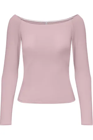 ONLY Shirt met lange mouwen ONLGLAMOUR L/S BOAT NECK TOP BOX CC JRS