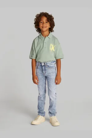 Calvin Klein Slim fit jeans REEF BLUE SLIM in stone-wasbeurt