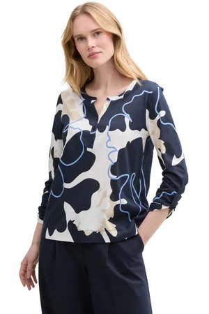 TOM TAILOR Shirt met lange mouwen met print all-over