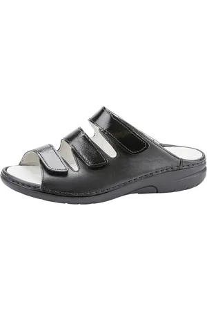 Waldläufer Slippers GUNNA , comfort-schoen, klittenbandschoen, huisschoen in comfortbreedte g (= breed)