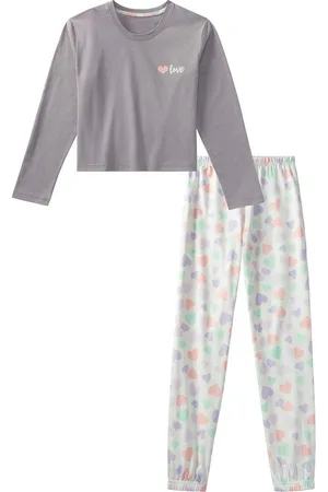 Petite Fleur Pyjama Pyjama met broek in hartjes allover print (2-delig, 1 stuk)