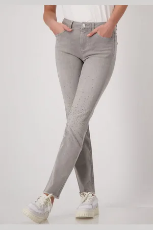 monari Skinnybroek met glitterstuds