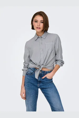 ONLY Overhemdblouse ONLLECEY LS KNOT SHIRT NOOS WVN