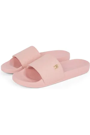 Tommy Hilfiger Slippers TH MONOGRAM POOLSIDE , comfort-schoen, zomerschoen, instapschoen met th-sieraad