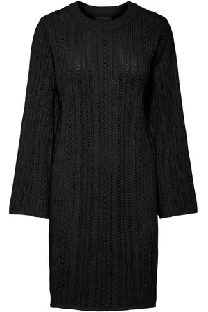 Pieces® Gebreide jurk PCNUKA LS O-NECK KNIT DRESS NOOS BC