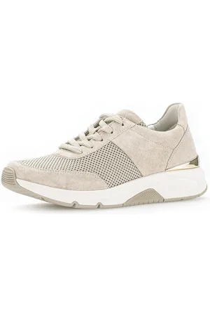 Gabor Sneakers met sleehak vrijetijdsschoen, lage schoen, veterschoen, logo op de hiel