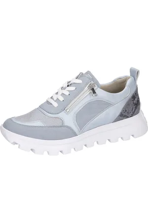 Waldläufer Plateausneakers H-AJALA , lage schoen, veterschoen, vrijetijdsschoen met contrasterende afwerkingen, breedte h