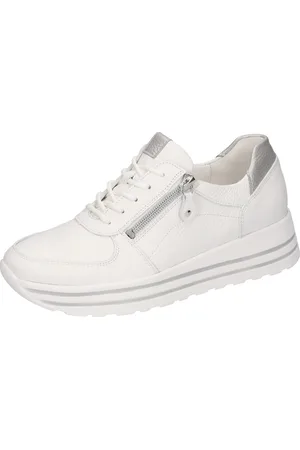 Waldläufer Sneakers met sleehak H-Lana in comfortbreedte h = zeer breed, vrijetijdsschoen, lage schoen, veterschoen