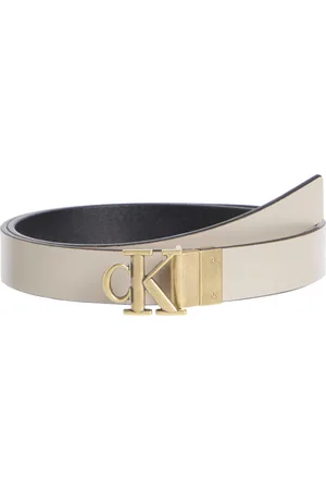Calvin Klein Leren riem MONOGRAM PLACQUE BUCKLE 25MM REV