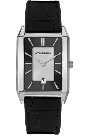 Jacques Lemans Kwartshorloge Torino Polshorloge, herenhorloge, leren band, analoog, datum