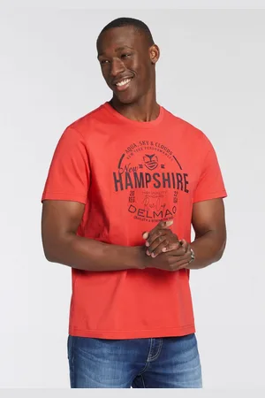 DELMAO T-shirt Korte mouw, losse pasvorm, met vrolijke print, van katoen