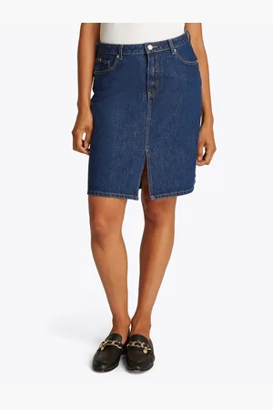 Tommy Hilfiger Jeans rok DNM KNEE STRAIGHT SKIRT RW ACE