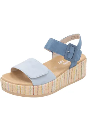 Remonte Sandaaltjes Elisabeth Hurley-Collection Sleehak, zomerschoen, sandaal met bandjes en bekleed plateau