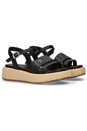 Tommy Hilfiger Sleehaksandaaltjes , sandaal, plateausandaal met modieuze hak