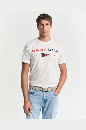 GANT Shirt met ronde hals GRAPHIC SS T-SHIRT met een unieke seizoensgebonden -grafiekprint op de borst