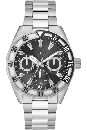 Guess Multifunctioneel horloge LETTERMAN Quartz horloge, polshorloge, herenhorloge, datum, weekdag, roestvrijstalen band