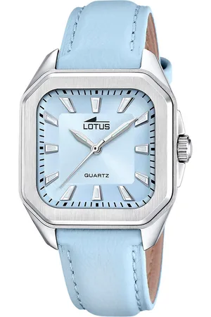 Lotus Kwartshorloge Square Horloge, dameshorloge, leren band, analoog