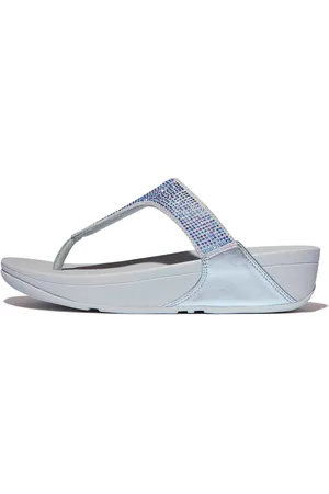 FitFlop Dianets LULU CRYSTAL EMBELLISHED TOE-POST SANDALS - HOTFIX sleehak, zomerschoen, teen-scheider met zachte teenband