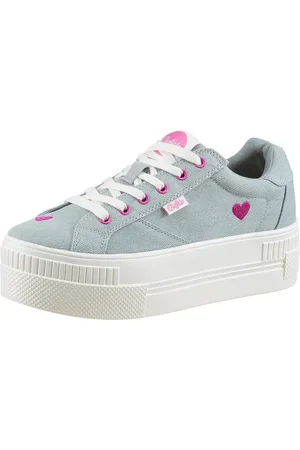 Buffalo Plateausneakers PAIRED HEART , veterschoen, lage schoen, vrijetijdsschoen met hart-borduursel