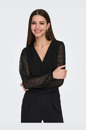 ONLY Shirtblouse ONLMASJA FR L/S V-NECK SHIRT CS PTM