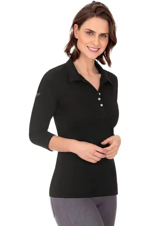 Trigema Poloshirt poloshirt met kristallen (1-delig)