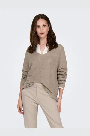 ONLY Gebreide trui ONLLECIA LIFE LS LOOSE V-NECK CC KNT