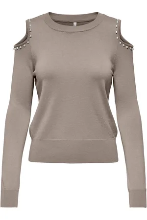ONLY Gebreide trui ONLGILA LS O-NECK BLING CC KNT