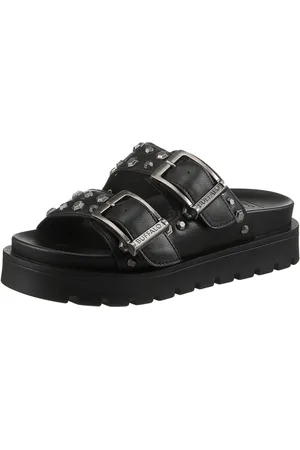 Buffalo Slippers RAYA ARI , zomerschoen, slippers, strand-schoen met studs-decoratie