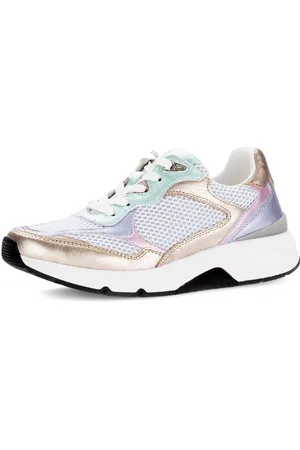Gabor Sneakers met sleehak , vrijetijdsschoen, halfschoen, veterschoen met gepolsterde schacht