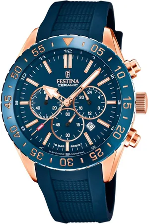 Festina Chronograaf Keramiek collectie Horloge, quartz, herenhorloge, stopwatchfunctie, tot 10 bar waterdicht