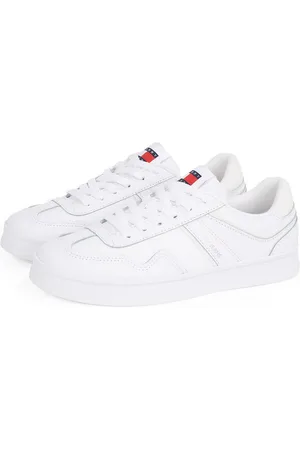 Tommy Hilfiger Plateausneakers THE GREENWICH LEATHER , vrijetijdsschoen, lage schoen, veterschoen in basket-look