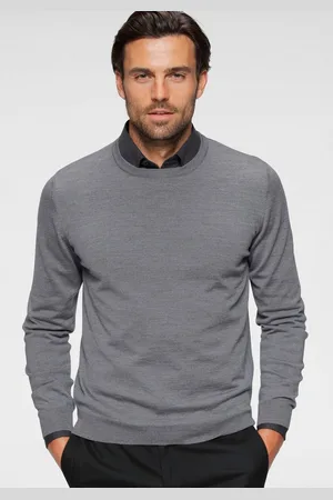 Olymp Trui met ronde hals brei casual moderne gebreide trui