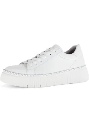 Gabor Plateausneakers , vrijetijdsschoen, lage schoen, veterschoen met contrast-raamnaad