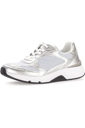 Gabor Sneakers met sleehak , vrijetijdsschoen, halfschoen, veterschoen met gepolsterde schacht