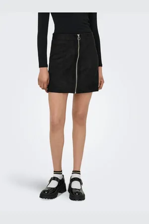 ONLY Minirok ONLRITA FAUX SUEDE LIFE ZIP SKIRT OTW
